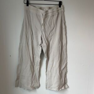 Parachute Light Beige Cropped Waffle Knit Pants